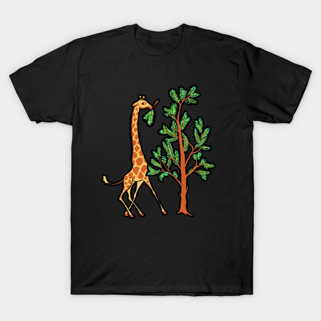 Vintage Giraffe T-Shirt by Ellador